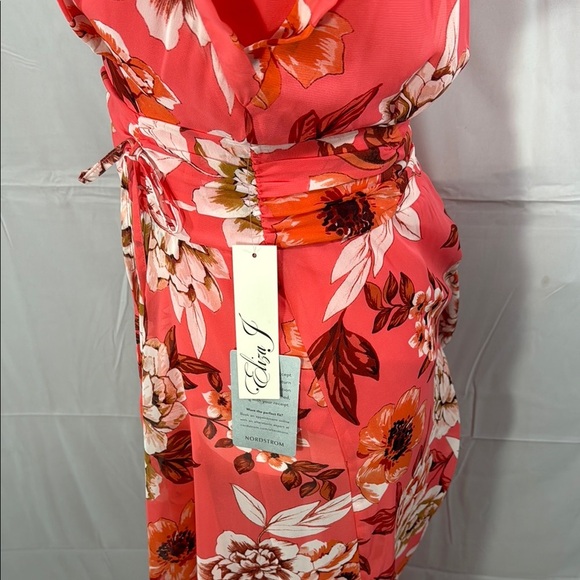 Eliza J Floral Asymmetrical Dress in Pink Size 6 - Picture 6 of 10